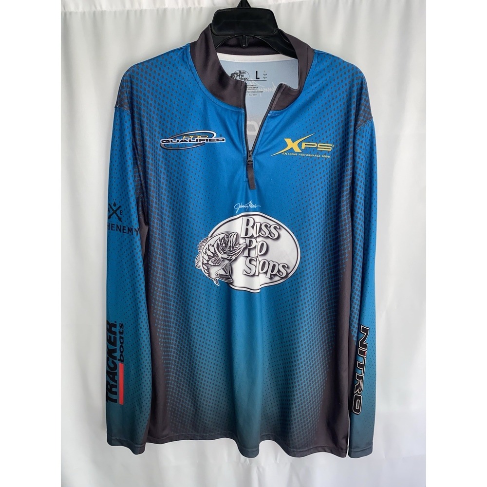 BASS PRO SHOP Zip‎ Fishing Shirt Johnny Morris Archenemy Carbon Lite Boat Large